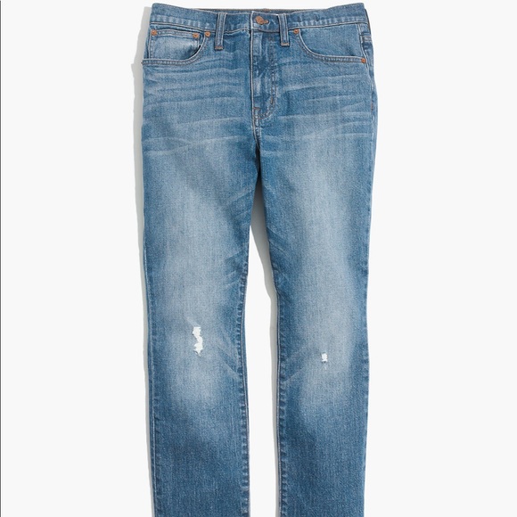 Madewell High-Rise Slim Boyjean in Dover Wash - Picture 1 of 5